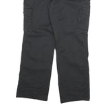 DICKIES Womens Black Regular Fit Straight Leg Trousers W36 L30 Cotton Blend Zip