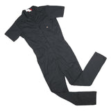DICKIES Womens Black Short Sleeve Slim Polyester Blend Dungarees S W32 L32