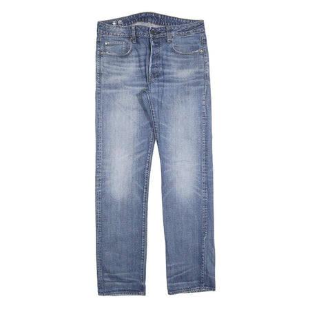 G-STAR Mens Jeans Blue Regular Straight Denim Medium W32 L34 Casual Style