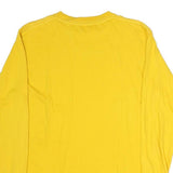 LEVI'S Mens Yellow Graphic Long Sleeve Crew Neck T-Shirt XL Cotton Soft