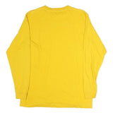 LEVI'S Mens Yellow Graphic Long Sleeve Crew Neck T-Shirt XL Cotton Soft