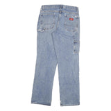 DICKIES Mens Regular Blue Denim Stone Wash W30 L32 Work Jean Zip Fly
