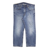 LEVI'S 505 Mens Jeans Blue Regular Straight Denim Medium W36 L25 Classic Zip Fly