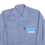ZIMCO Mens Blue Cotton Workwear Jacket M Button Plain Functional Durable