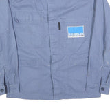 ZIMCO Mens Blue Cotton Workwear Jacket M Button Plain Functional Durable