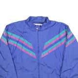 SAN FRANCISCO Womens Blue Zip Jacket L Polyester Blend Colourblock Casual