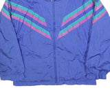 SAN FRANCISCO Womens Blue Zip Jacket L Polyester Blend Colourblock Casual