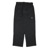 DICKIES Mens Cotton Blend Black Relaxed Straight Trousers W32 L30 Workwear