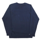 ADIDAS Mens Navy Blue Sweatshirt Crew Neck L Cotton Blend Casual Sportswear