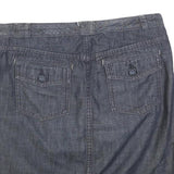 LIMITED EDITION Womens Blue Denim Straight Knee Length Woven Skirt M Cotton