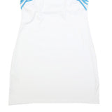 LACOSTE Womens White & Blue Sport Dress Polyester Blend Sleeveless Mini M Tennis