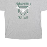 PORT & COMPANY Mens Grey Highland Hills Softball Graphic T-Shirt L Short Sleeve