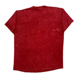Single Stitch South Dakota Anvil Graphic T-Shirt - Large Red Cotton