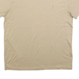 DKNY Mens Beige Cotton Blend T-Shirt M Short Sleeve Crew Neck Plain Casual