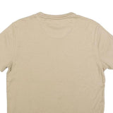 DKNY Mens Beige Cotton Blend T-Shirt M Short Sleeve Crew Neck Plain Casual