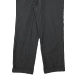 COLOMBO Mens Wool Grey Regular Fit Straight Leg Trousers W32 L28 Formal Classic