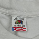 Single Stitch Imported Beer Fruit Of The Loom Graphic T-Shirt - XL White Cotton