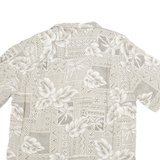 BATAK BAY Mens Beige Rayon Hawaiian Shirt L Casual Short Sleeve Summer