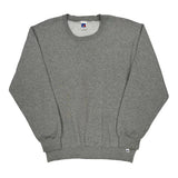 Russell Athletic Sweatshirt - Large Grey Cotton Blend