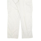 BIAGGINI Womens White Regular Fit Casual Trousers W36 L30 Polyester Blend Zip