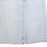 MOSSIMO Womens Blue Denim Straight Knee Length Cotton Blend S Skirt Faded