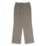 JOHANY Womens Regular Checked Trousers Beige W28 L27 Smart Casual Zip Closure