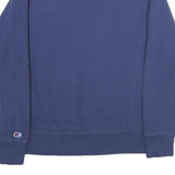 CHAMPION Mens Blue Crew Neck S Cotton Blend Logo Sweatshirt Pullover