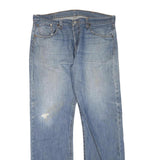 LEVI'S 501 Mens Jeans Blue Regular Straight Denim Light W38 L34 Button Cotton