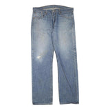 LEVI'S 501 Mens Jeans Blue Regular Straight Denim Light W38 L34 Button Cotton