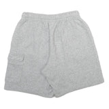 NIKE Mens Grey Casual Shorts S W28 Cotton Blend Relaxed Fit Logo Pocket
