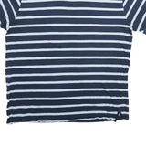 NAUTICA Mens Blue & White Striped Short Sleeve Polo Shirt 2XL Classic Cotton