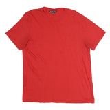 MICHAEL KORS Mens Red Cotton T-Shirt XL Short Sleeve Crew Neck Plain Classic Fit