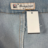 Bangjuji Denim Jacket - Medium Blue Cotton Blend