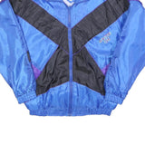 MARATHON KING Mens Blue & Black Retro Sports Jacket XL Polyester Blend Zip