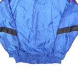 MARATHON KING Mens Blue & Black Retro Sports Jacket XL Polyester Blend Zip