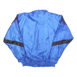 MARATHON KING Mens Blue & Black Retro Sports Jacket XL Polyester Blend Zip