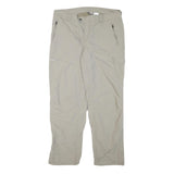 COLUMBIA Lined Womens Polyester Blend Beige Relaxed Straight Trousers W36 L30
