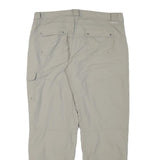 COLUMBIA Lined Womens Polyester Blend Beige Relaxed Straight Trousers W36 L30