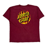 Santa Cruz Thrasher Graphic T-Shirt - XL Burgundy Cotton