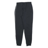 FILA Mens Joggers Black & White Slim Tapered S W26 L27 Logo Tape Detail