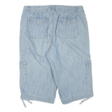 ANA Womens Light Blue Cargo Cotton Blend Shorts XL W33 Casual Summer Wear
