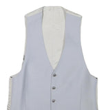Mens Light Blue Wool Blend Button Jacket XS Formal Waistcoat Classic Style