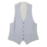 Mens Light Blue Wool Blend Button Jacket XS Formal Waistcoat Classic Style