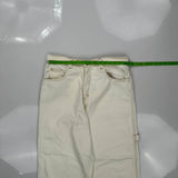 Unbranded Carpenter Trousers - 34W 29L Cream Cotton
