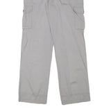 BIAGGINI Mens Cotton Blend Grey Regular Straight Cargo Trousers W32 L32 Casual