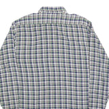 CONDOR Mens Blue Green Check Shirt L Cotton Blend Casual Long Sleeve