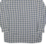 CONDOR Mens Blue Green Check Shirt L Cotton Blend Casual Long Sleeve