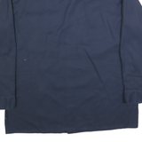 DICKIES Mens Navy Blue Cotton Blend Work Shirt Long Sleeve L Heavy Duty