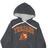 JONES & MITCHELL Mens Grey Trojans Pullover Hoodie S Cotton Blend Casual Wear