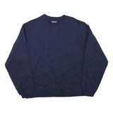 JERZEES Mens Navy Blue Crew Neck M Plain Casual Sweatshirt Cotton Blend